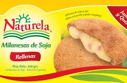 Milanesas de soja rellena c/ jamón y queso x4 - naturela