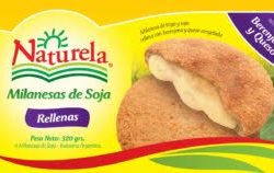 Milanesas de soja rellena c/ berenjena y queso x4 - naturela