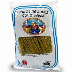 Fideos de arroz con espinaca 300gr - soyarroz