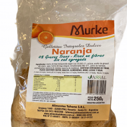 Galletitas integrales de naranja - murke 250grs