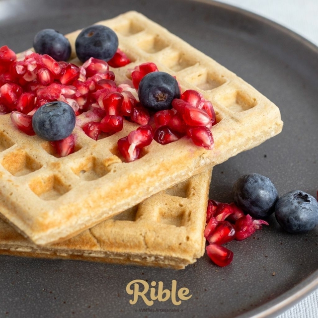 Waffles artesanales de avena y manzana x4 - riblé