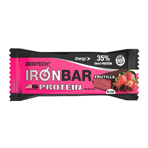 Barra de proteinas sabor frutilla - gentech