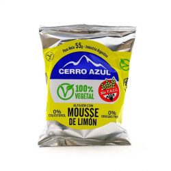 Alfajor vegano sin tacc de mousse de limon - cerro azul
