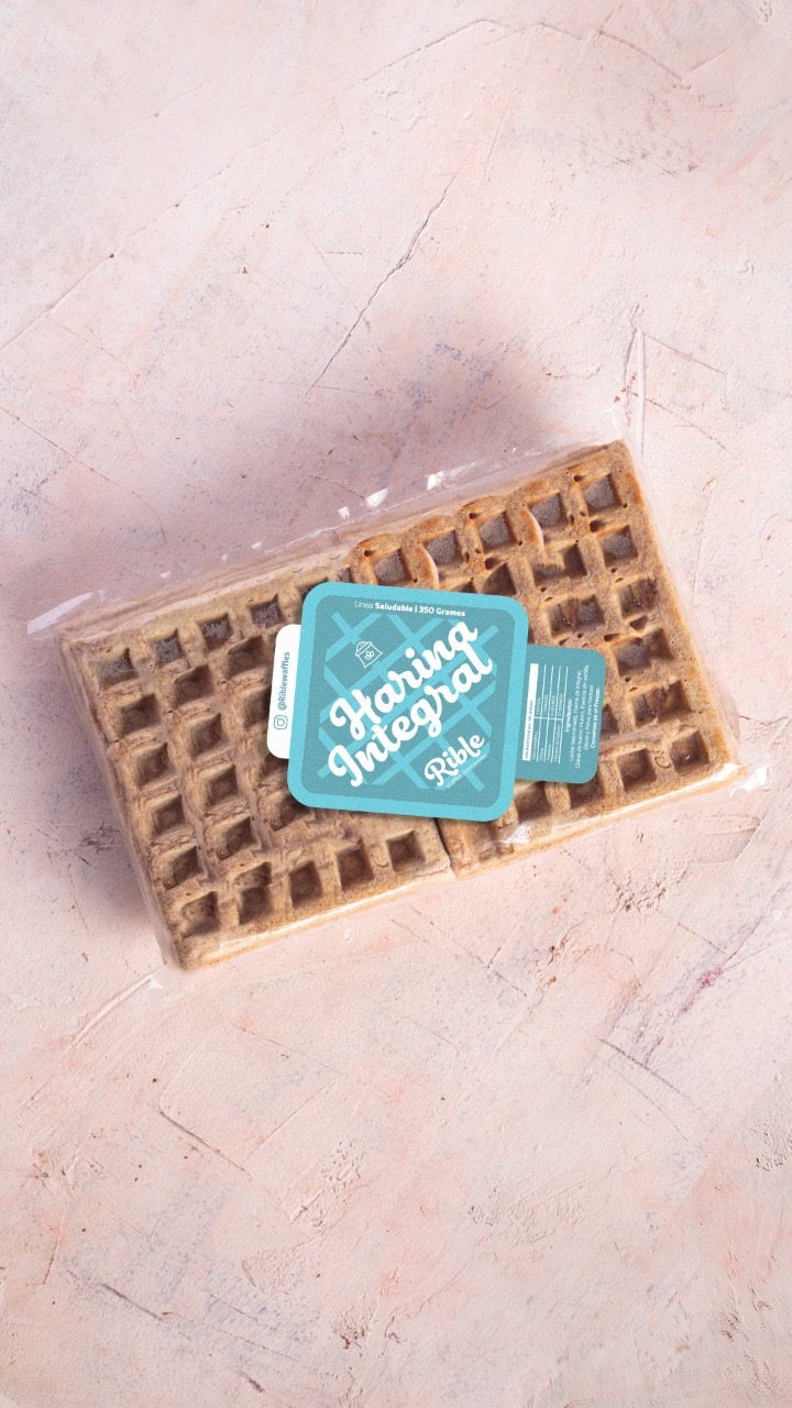 Waffles artesanales de harina integral x4 - riblé