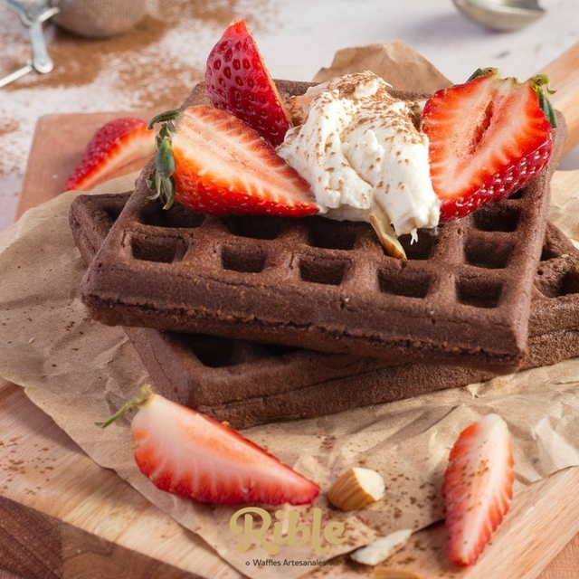 Waffles artesanales de avena y cacao x4 - riblé