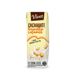 Leche de mani sabor vainilla caramel - vivet 1lt