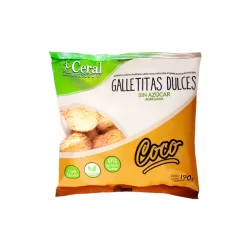 Galletitas sin azucar de coco - ceral 190grs. apto veganos y diabéticos