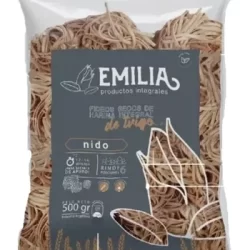 Fideos secos de harina integral de trigo, nido - emilia 500gr