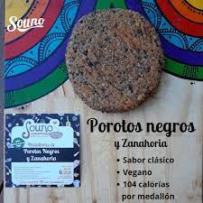 Medallones de porotos negros y zanahoria - souno 6unid.