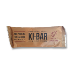 Barrita proteica de cafe con leche de coco - kibar