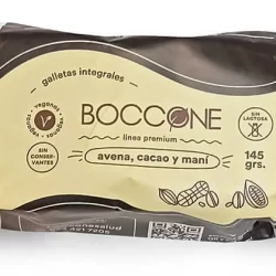 Galletas integrales de avena cacao y mani - boccone 145gr