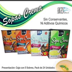 Sopa crema sabor a eleccion - 5 sobres por 20gr argendiet
