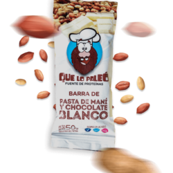 3 barras proteicas chocolate semiamargo y mani o chocolate blanco y mani - que lo paleo
