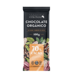 Chocolate orgánico 70% cacao - colonial 100gr